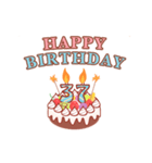 動く 誕生日のお祝い 年齢別33歳 48歳 Lineスタンプ レアン