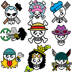 Lineスタンプ One Piece 可愛い海賊国旗で毎日使える 40種類 1円