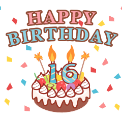 動く 誕生日のお祝い 年齢別17歳 32歳 Lineスタンプ レアン