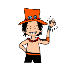 Lineスタンプ One Piece エースのかっこいい技スタンプ 8種類 1円