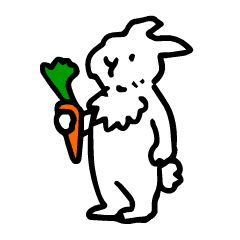 ふわふわむなげの小さな白うさぎ Lineスタンプ Shoko Terata