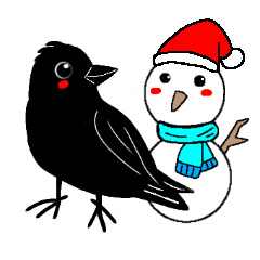 かわいいカラス 冬の過ごし方 Lineスタンプ ソルター723