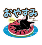 黒猫の気づかい大人スタンプ【夏〜残暑】（個別スタンプ：38）