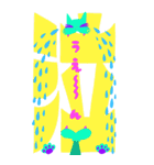 【BIG】カラフルなネコと大きな文字（個別スタンプ：9）
