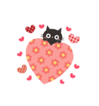 見やすいデカ文字！大人かわいい黒ねこ（個別スタンプ：24）