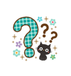 見やすいデカ文字！大人かわいい黒ねこ（個別スタンプ：40）