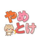 ねこまる【トラシロ】のデカい文字（個別スタンプ：24）