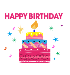 背景が動く 誕生日とお祝い＆季節イベント（個別スタンプ：1）