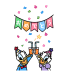 ドナルド＆デイジー BIGスタンプ（個別スタンプ：20）