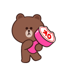背景が動く BROWN（個別スタンプ：1）