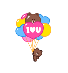 背景が動く BROWN（個別スタンプ：7）