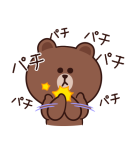背景が動く BROWN（個別スタンプ：15）