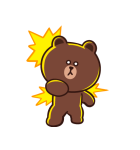 背景が動く BROWN（個別スタンプ：18）