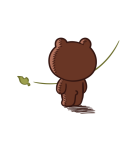 背景が動く BROWN（個別スタンプ：23）