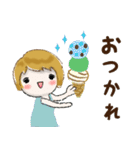 普通に大人女子ますます暑い（真夏編)（個別スタンプ：9）