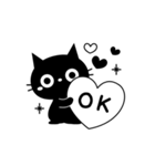 大人かわいい黒ねこ×シンプル（個別スタンプ：5）