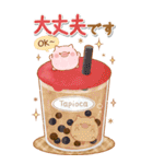BIGなスイーツ★大人かわいい子ブタ（個別スタンプ：6）