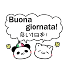 パンダとねこ イタリア語 ver2（個別スタンプ：24）