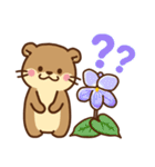 コツメカワウソ♡毎日花と気持ち（個別スタンプ：23）