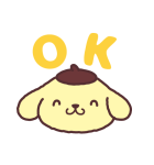 背景が動く ポムポムプリン（個別スタンプ：1）