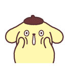 背景が動く ポムポムプリン（個別スタンプ：18）