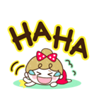 毎日デカ文字♡リボンの女の子（個別スタンプ：21）