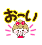 毎日デカ文字♡リボンの女の子（個別スタンプ：35）