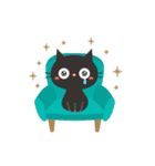 やさしい冬。大人かわいい黒ねこ（個別スタンプ：19）