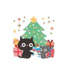 やさしい冬。大人かわいい黒ねこ（個別スタンプ：21）