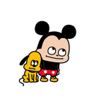 にしむらゆうじ画♪ミッキー＆プルート（個別スタンプ：10）