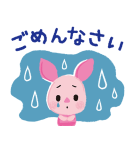 くまのプーさん（クレヨン）（個別スタンプ：24）