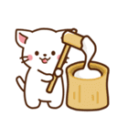 しろねこ♡お正月（年末年始の言葉）（個別スタンプ：27）