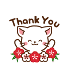 しろねこ♡お正月（年末年始の言葉）（個別スタンプ：36）
