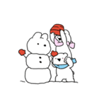 すこぶる動くウサギ【冬2】（個別スタンプ：1）