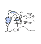 すこぶる動くウサギ【冬2】（個別スタンプ：3）