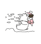 すこぶる動くウサギ【冬2】（個別スタンプ：4）