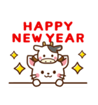 しろねこ♡2021お正月（年末年始）（個別スタンプ：2）