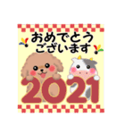 かわいいトイプードル♥お正月（個別スタンプ：2）