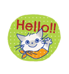 ゆかいな猫達が英語で伝えるスタンプ（個別スタンプ：1）