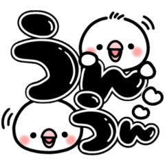 [LINEスタンプ] 毎日しろちゃん15 (シンプル☆でか文字)