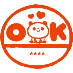 [LINEスタンプ] カスタム♡ぱんだはんこ