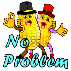 [LINEスタンプ] カップルとうもろこし。