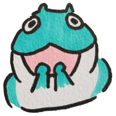 つのつので クランウェルツノガエル Lineスタンプ ユロロ