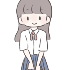 [LINEスタンプ] 【女の子】中学生・高校生カップルの会話