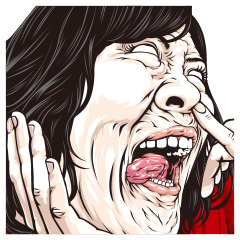 愛をこめて変顔を Lineスタンプ スタンプ69