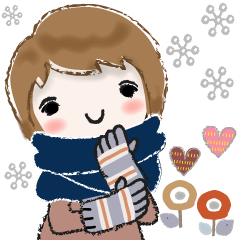 [LINEスタンプ] 普通に大人女子 ほっこりと優しい冬（冬編)
