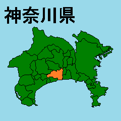 [LINEスタンプ] 拡大する神奈川県の市町村地図 その2の画像（メイン）