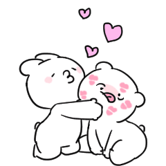 [LINEスタンプ] すこぶる動くちびウサギ＆クマ【愛2】