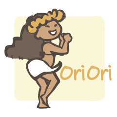 Big シール フラ タヒチアンダンス Lineスタンプ キワイワキ