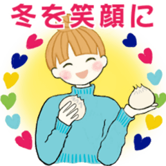 [LINEスタンプ] お団子ガール時々うさぴょんと 3☆ 冬編